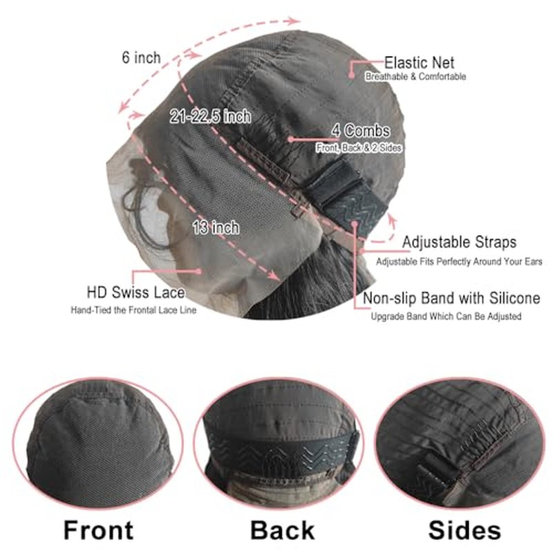 Body Wave Lace Front Wigs Human Hair Pre Plucked 13x6 HD Lace Frontal Wigs Human Hair 180 Density Natural Black Wigs for Women Human Hair Lace Front Wig Transparent Glueless Wigs 30 Inch