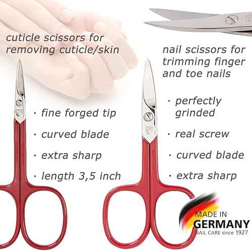 3 Swords Germany - brand quality 8 piece manicure pedicure grooming kit set for professional finger & toe nail care scissors file clipper fashion leather case in gift box, Made by 3 Swords (09218)