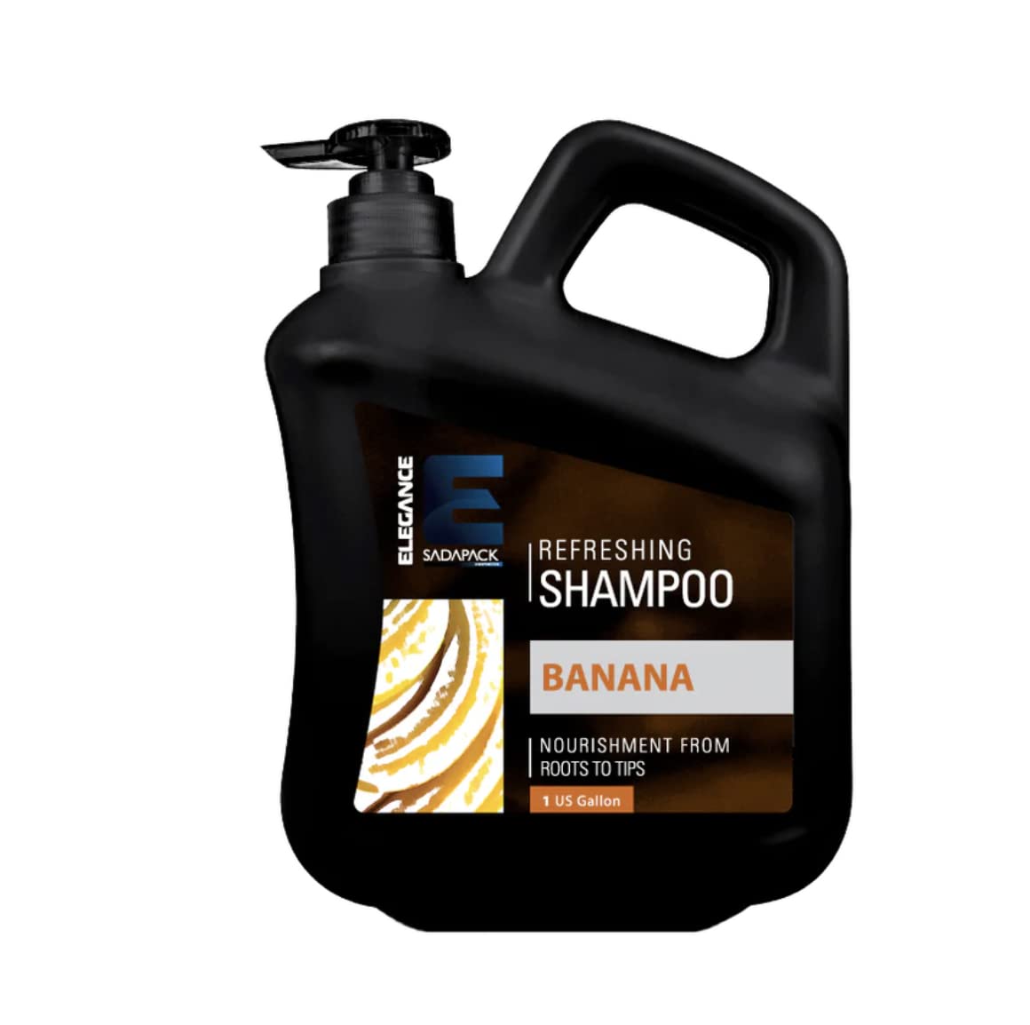 E Elegance Hair Products Refreshing Hair Shampoo With Banana Scent For Men And Women - Repairs, Strengthens, and Nourishes Hair, Suitable for All Hair Types, 1-Gallon