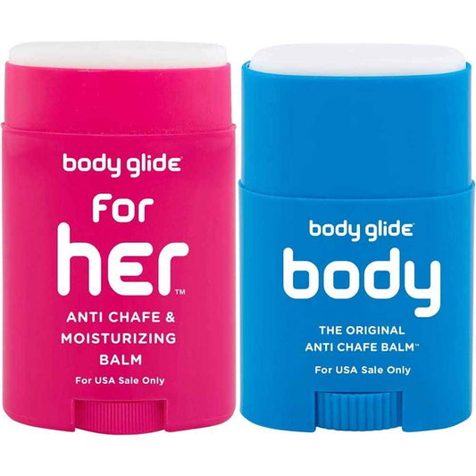 BodyGlide For Her Anti Chafe Balm1.5oz: anti chafing stick with added emollients. Prevent rubbing leading to chafing, raw skin, and irritation & body glide Original Anti-Chafe Balm