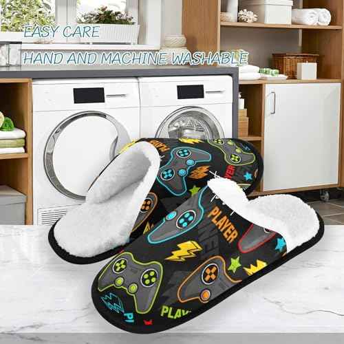 Colorful Video Game Slippers Soft Non-Slip Indoor Women Men House Slippers Home Shoes