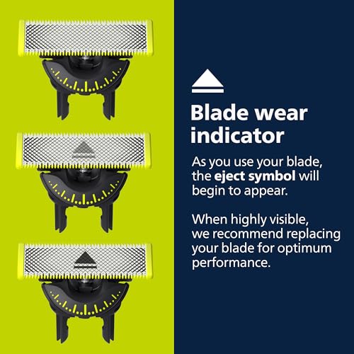 Philips Norelco OneBlade 360 Blades, Genuine Replacement Blades for OneBlade Electric Shaver and Trimmer, 4 Pack, QP440/80