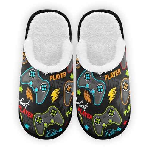 Colorful Video Game Slippers Soft Non-Slip Indoor Women Men House Slippers Home Shoes