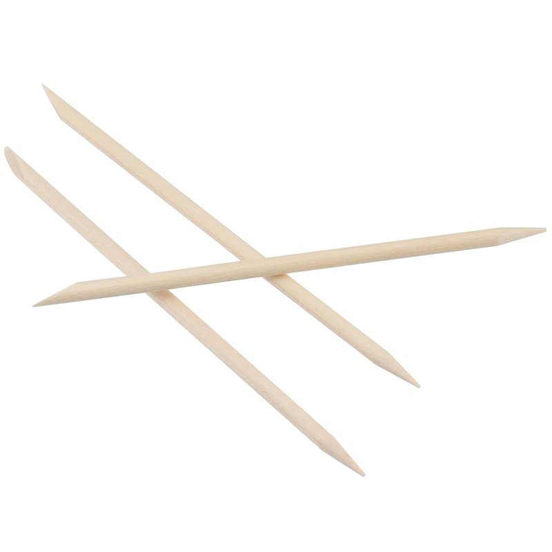 LEXININ 1500pcs 4.5 Inch Orange Wood Nail Sticks, Wooden Cuticle Pusher Sticks, Doubled Sided Wooden Stick for Manicure, Pedicure
