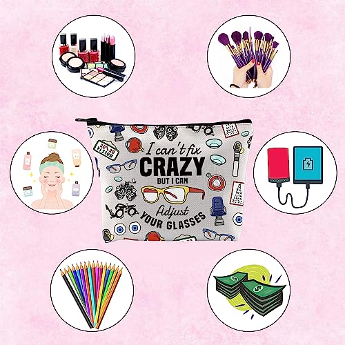 TSOTMO Dispensing Opticians Gift Optometry Gift Eyeglasses Makeup Bag Knowledge Lovers Gifts (YOUR GLASSES)