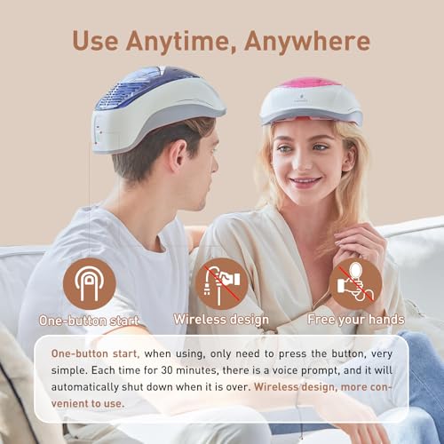 Laser Hair Growth System (FDA Cleared), Hair Regrowth Helmet & Laser Cap, Hair Loss Treatment for Men and Women, Low Level Laser Therapy for Hair Growth, Anti-Thining Treatment£¬36 Pink