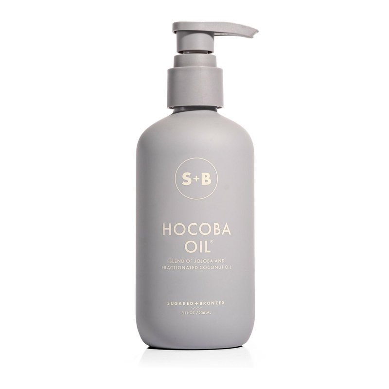 SUGARED + BRONZED Hocoba Oil, Hydrating Daily Body Oil With Jojoba Oil and Coconut Oil, Lightweight, Non Greasy Formula, Two-Ingredient Clean Skin Care, Suitable for All Skin Types, Vegan, 8 Fl Oz