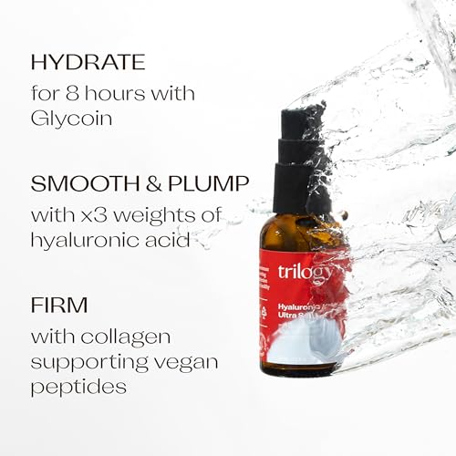 Trilogy Hyaluronic Acid+ Ultra Serum Lightweight Hydration with Peptides and Glycoin 1.0 fl oz