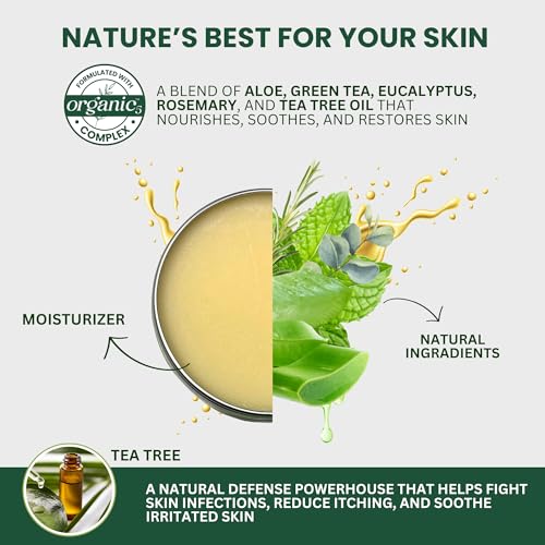 Tea Tree Oil MaxTherapy Balm, Itchy Skin Relief, Soothing for Rashes, Jock Itch, Athlete¡¯s Foot, Chafing, Insect Bites, Folliculitis, Dry Sensitive Skin, Effective & Safe for All Ages, 2-Pack