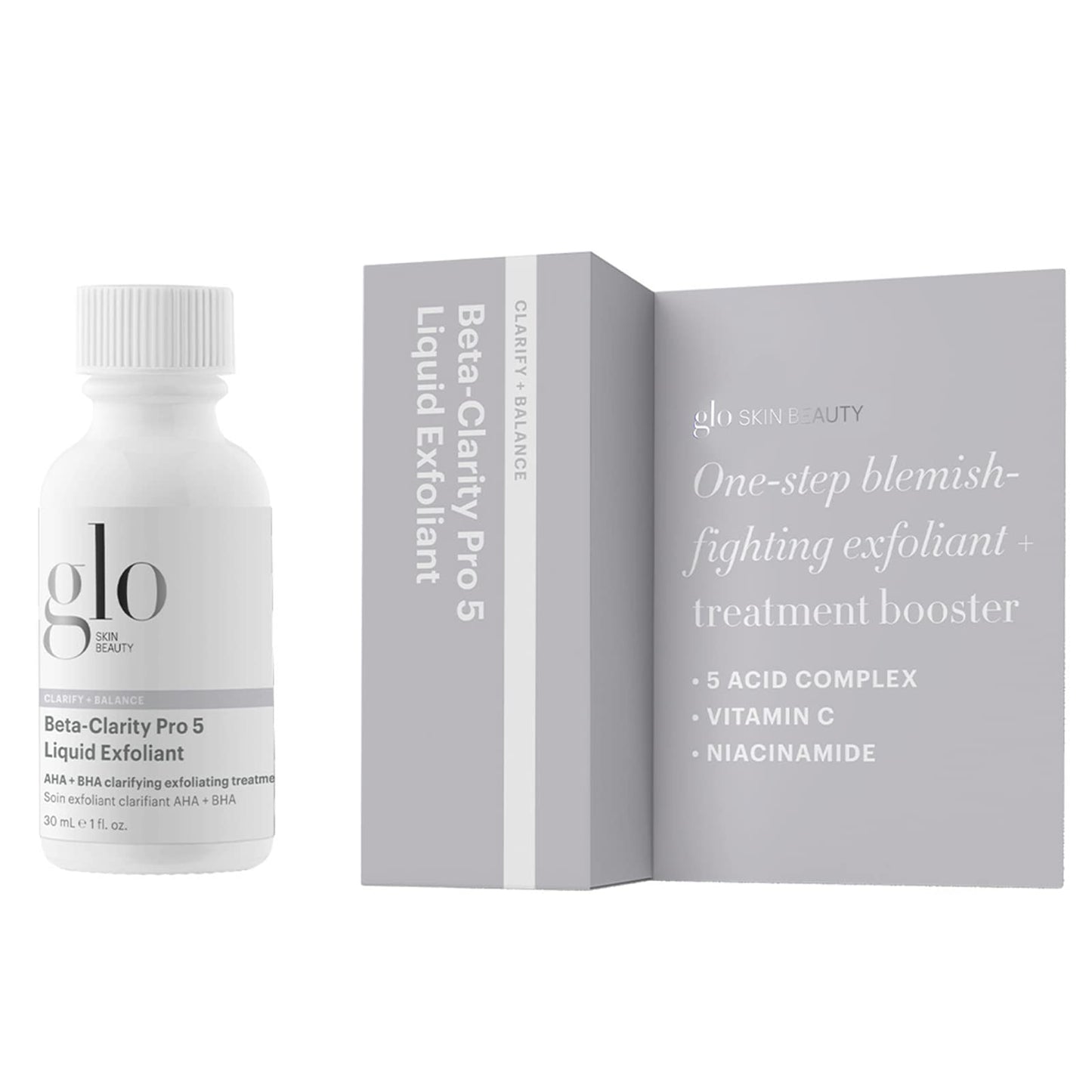 Glo Skin Beauty Beta-Clarity Pro 5 AHA BHA Liquid Exfoliant, 1 oz