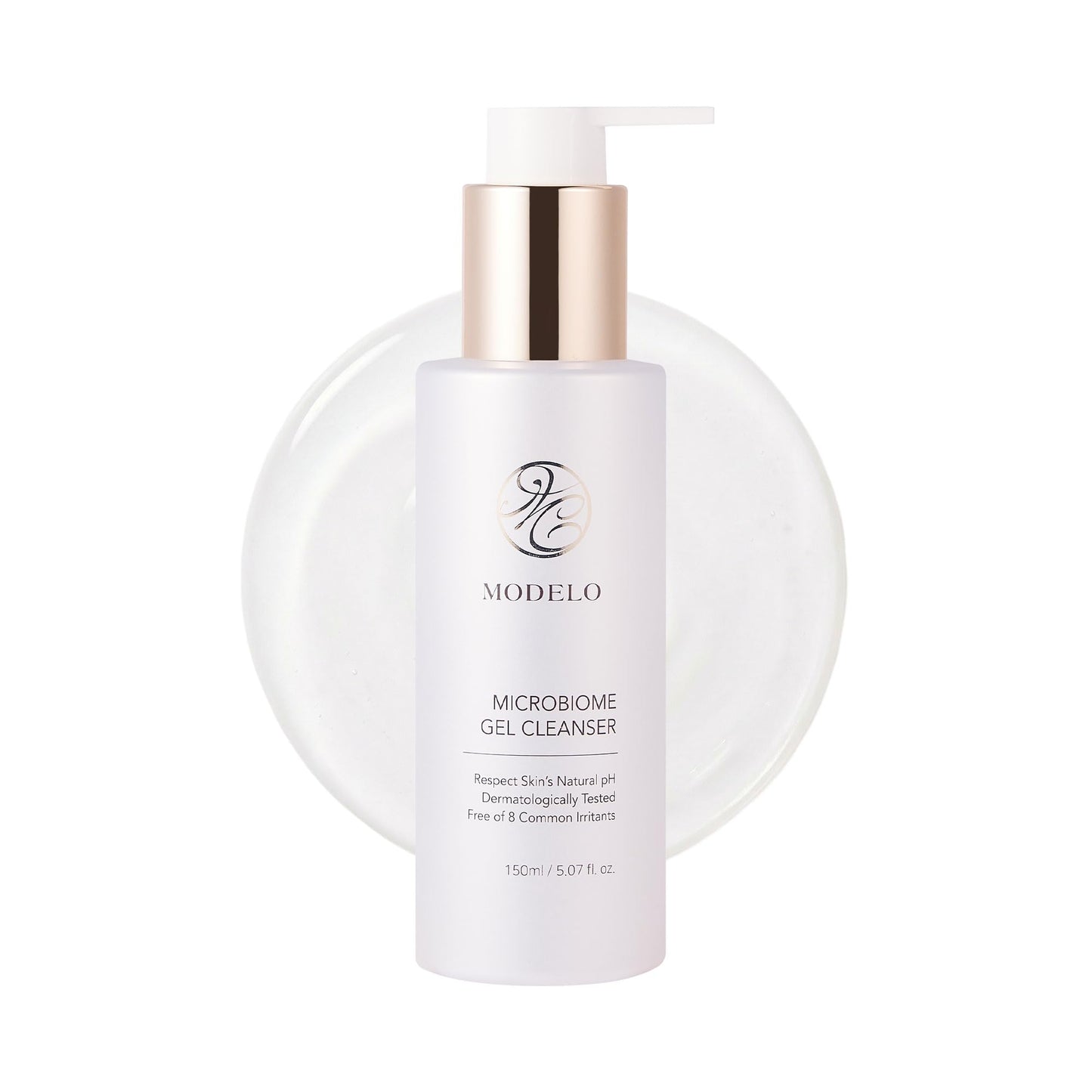 Modelo Microbiome Gel Cleanser, Mild Acidic & Gentle Hydrating Facial Cleanser with Microbiome Extracts for Balanced Skin, Korean Skincare, 5.07 fl.oz.