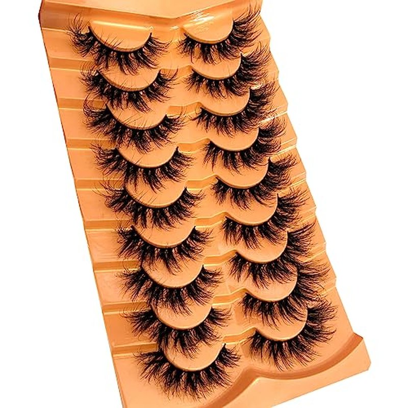 HBZGTLAD Soft Mink Eyelashes 3D Curl Winged End Eye Elongated Fake Lashes Thick Handmade Natural False Eyelash Messy Cross Lash Wholesale (HU-2)