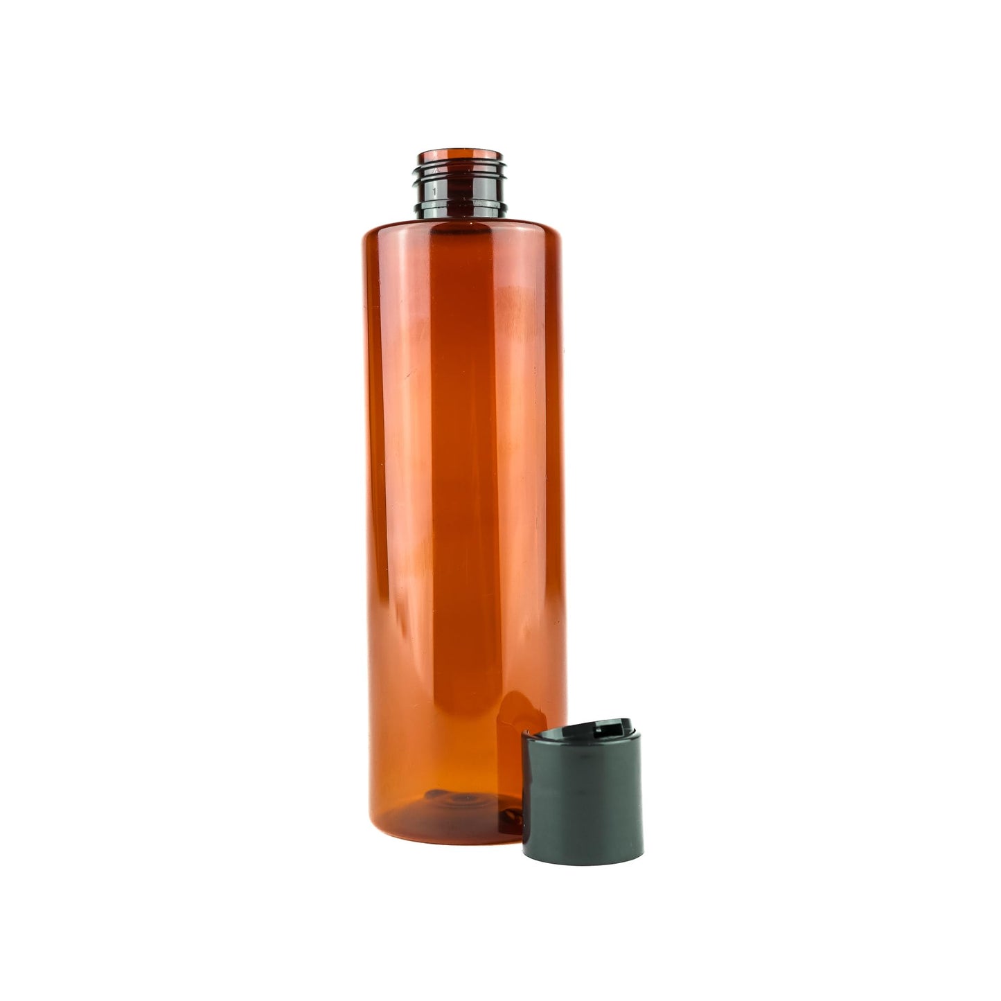 Nature Packaged Plastic Amber Bottles (Pack of 12) - 8oz Amber Plastic Bottle with Screw Caps; Used as Reusable Shampoo Bottle, Lotion Bottles, Bottles for Travel and Body Wash Container