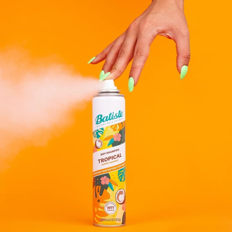Batiste Dry Shampoo Tropical, Coconut & Floral Fragrance, No Rinse Spray 350ml (11.8 oz.) - 2 Pack