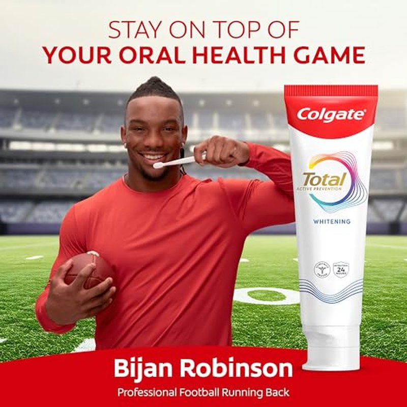 Colgate Total Whitening Toothpaste, Freshens Breath, Whitens Teeth and Provides Sensitivity Relief, Mint Flavor, 24 Pack