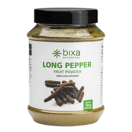 bixa BOTANICAL Long Pepper Powder| Pippali (Piper Longum) | Ayurvedic Supplement & Meat Seasoning | Strong Aroma, Steam Treated, Vegan, Non GMO & 100% Pure | 1 lb / 16oz