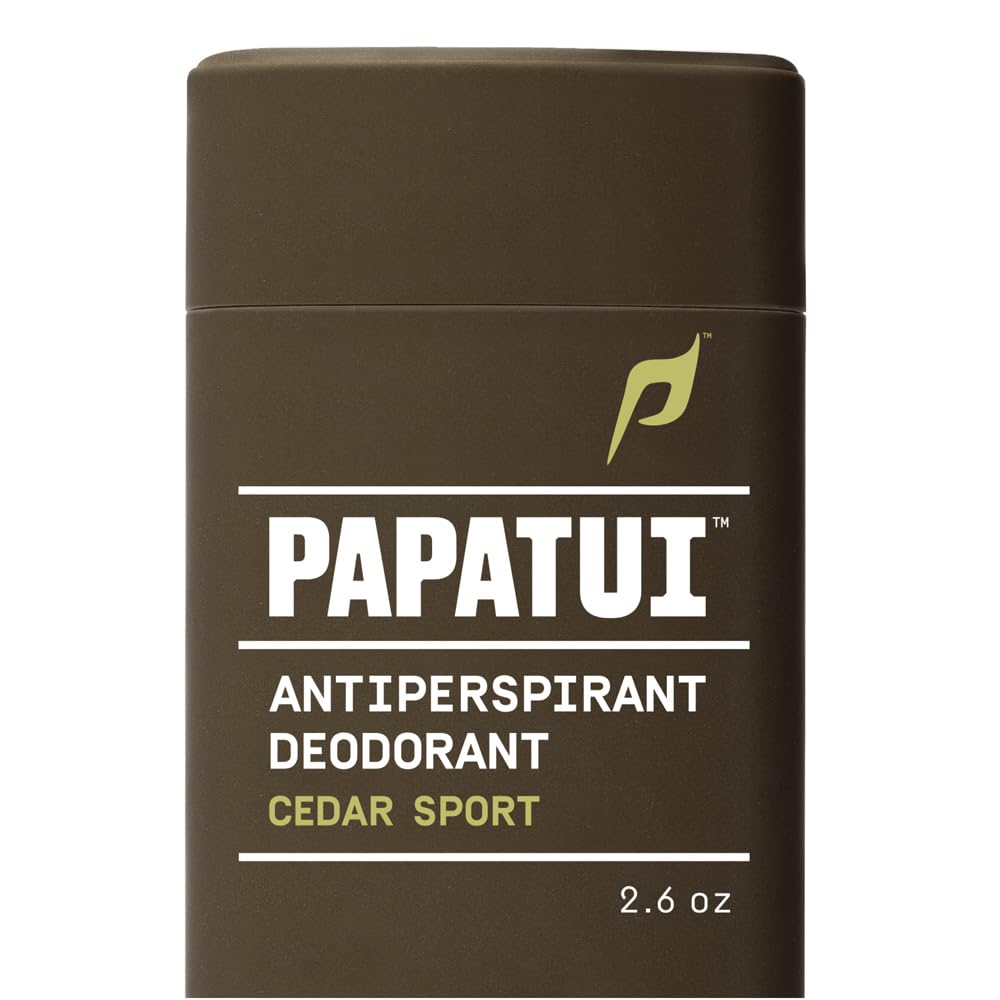 PAPATUI Triple Action Antiperspirant for Men - Sweat Control & Odor Neutralizer | Cedar Sport | 2.6 oz
