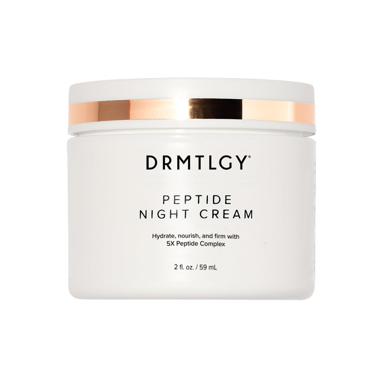 DRMTLGY Peptide Night Cream, Anti-Aging Face Moisturizer with Ceramides & Peptides, Hydrating & Firming Night Cream for All Skin Types. 2 oz, 2 pack