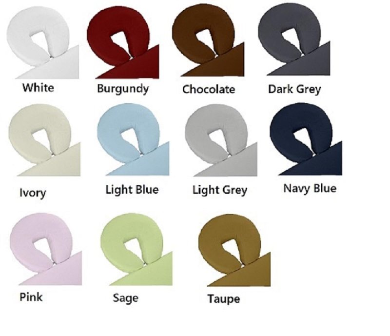 Pack of 10, Premium Microfiber Face Cradle Covers - Ultra Soft Fitted Massage Table Cradle Cover, Spa Table Headrest Protectors (Dark Grey)