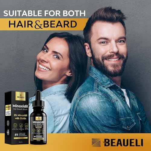 Minoxidil for Men, Minoxidil for Men Beard Growth Kit, Minoxidil for Women Hair Growth Kit, Hair Regrowth for Men, Beard Growth Serum, Minoxidil 5 Percent (Black)