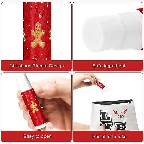 Sosation Holiday Christmas Lip Balm Bulk Jasmine Flavored Christmas Gifts Stuffer Moisturizing Lip Balms Stocking Gift, Lip Care, Christmas Party Supplies(40 Pcs)