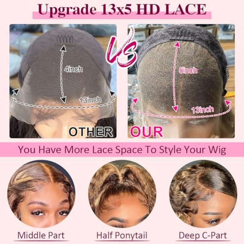 CYNOSURE 16 Inch Highlight Ombre Deep Curly Lace Front Wigs Human Hair Pre Plucked 180 Density Honey Blonde Jerry Curly Wig Human Hair 13x5 HD Transparent Lace Frontal Wigs Human Hair for Women