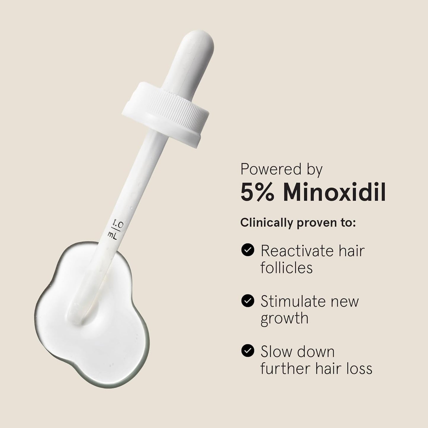 Keeps Minoxidil Solution 5% for Men - Extra Strength Topical Hair Regrowth Treatment - Non-Greasy Scalp Solution - Clinically Proven to Increase Hair Growth - 3 Month Supply (3 x 2 fl oz Bottles)