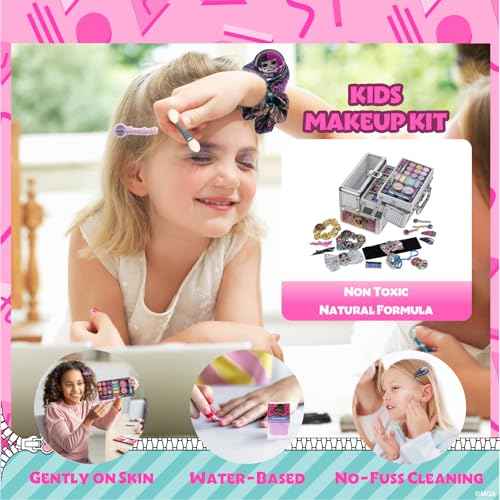 L.O.L. Surprise! Train Case Cosmetic Makeup Set Includes Lip Gloss, Eye Shimmer, Nail Polish, Hair Accessories & More, Perfect for Parties, Sleepovers & Makeovers, Ages 5+, by Townley Girl