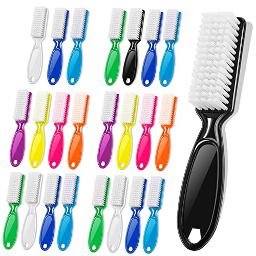 24 Pcs Handle Grip Nail Brush, NICEMOVIC Hand Fingernail Cleaner Brush Manicure Tools Scrub Cleaning Brushes Kit, Use for Toe and Nail Cleaning (Bright Colors) Cleaning(Bright Colors)