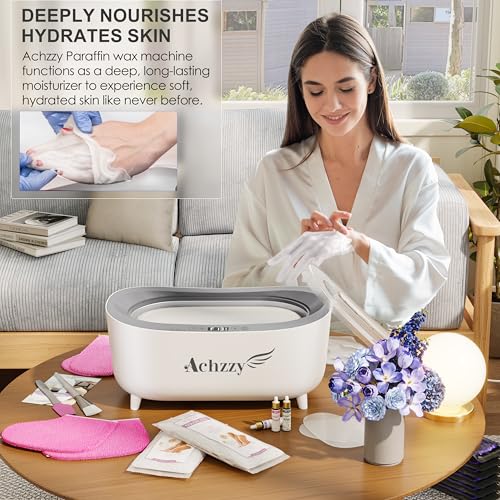 Paraffin Wax Machine for Hands and Feet, 5000ml Professional Wax Warmer with Temperature Control, Smart Heating, Stainless Steel Inner Pot, Moisturizing Hot Wax Bath with Unscented Refills