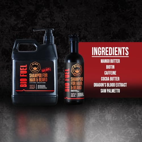 GIBS Bio Fuel Shampoo for Hair & Beard, Moisturizing & Nourishing, 1 Liter