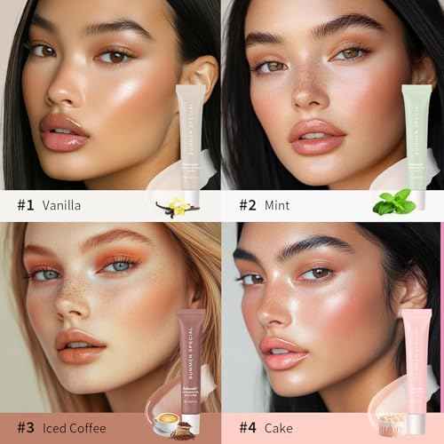 Lip Butter Balm for Hydration Shine, Mini Neutrals Set Lip Care Prouct, Moisturizing Tinted Butter Lip Balm Gloss Hydrating Lip Oil for Women (4PCS)