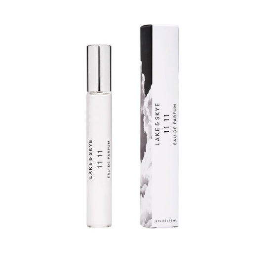 Lake & Skye 11 11 Eau de Parfum Travel Spray, Clean Skin Musk & White Amber Unisex Fragrance with Ozonic & Marine Notes, 0.5 fl oz (15 ml)