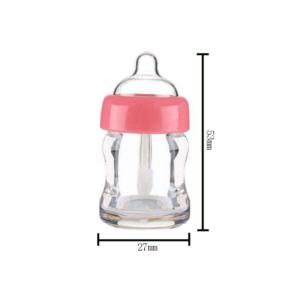Empty Lip Gloss Tubes - Reusable 7ml Milk Bottle Shaped Containers for DIY Cosmetics | Pink - 6 Pack