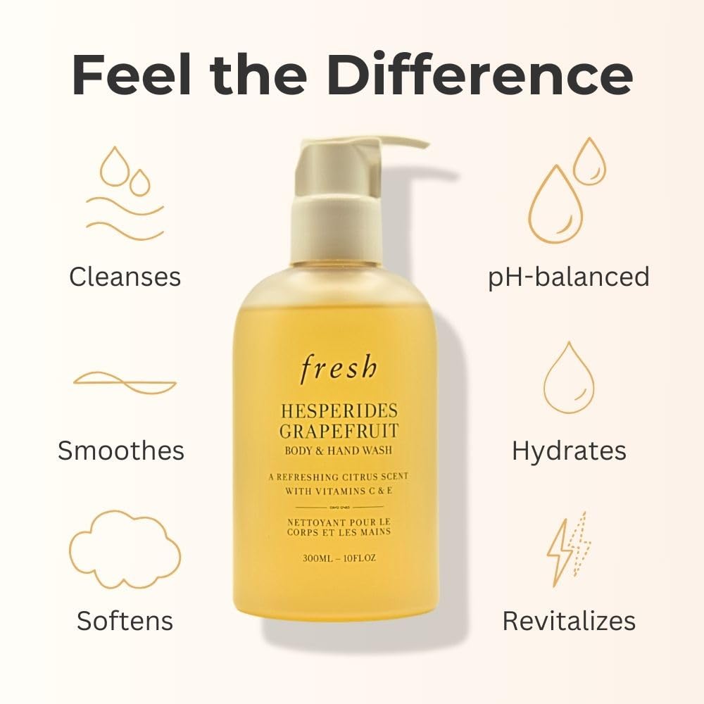 Hesperides Grapefruit Body Wash - Refreshing Hand & Body Cleanser | 10 oz