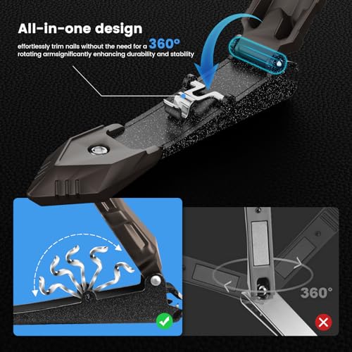 Nail Clippers for Men with Catcher ? No Splash, Self-Collecting Premium Steel Clippers for Fingernails & Toenails, Ideal Gifts for Men& Grooming Gifts, Great Gadget & Stocking Stuffer Gift