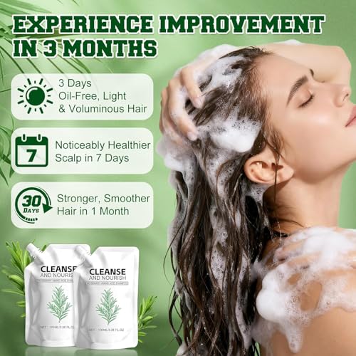 2PCS Rosemary Amino Acid Shampoo, Hair Growth Shampoo for Thinning Hair Women and Men Hair Loss, Controls Oily, Thicken & Strengthen Scalp