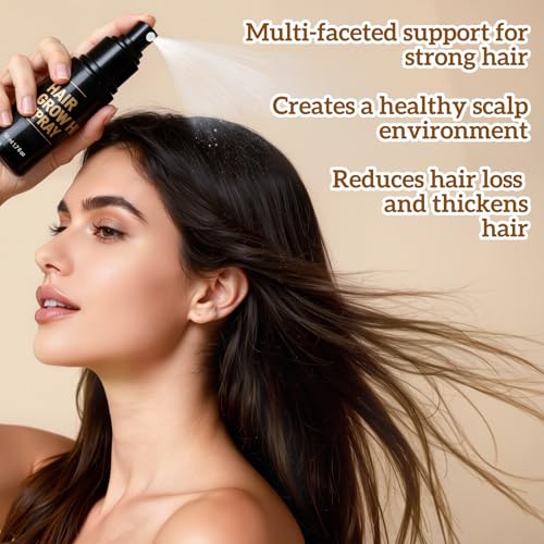 Hair Growth, Hair Growth Spray, Promotes Thicker, Fuller Hair, Suitable for All Hair Types, Hair Thickening Spray with Natural Ingredients (1 Count)