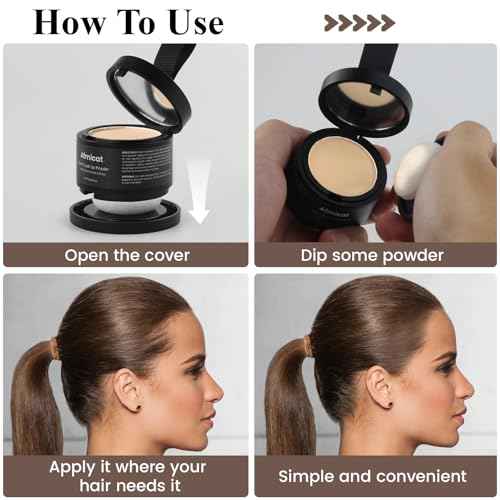 Instant Hairline Powder, Root Touch Up Hair Color for Gray Coverage and Thinning Hair, Root Cover Up Conceals Hair Loss & Bald Spots, Natural and Non-Greasy Hair Color for Women & Men, Light-Blonde