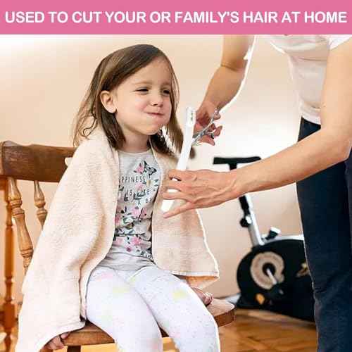 Professional Hair Cutting Kit for Women Gifts, Easy-to-Use Split Ends Hair Trimmer, DIY Home Hair Cutting Tools for Bangs, Layers, Bobs, Practical Hair Cutting Clip, Pink