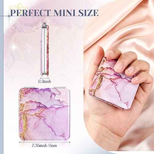 Cindeer 20 Pcs Compact Mirror Bulk Small Purse Portable Pocket Hand Double Sided Magnifying Makeup Mirror Square with 2X 1x Magnification for Girls Woman Mother Travel