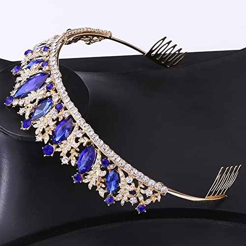 Vintage Crystal Tiaras and Crowns Queen King Pageant Baroque Diadem Women Headpiece Wedding Bride Hair Jewelry Accessories