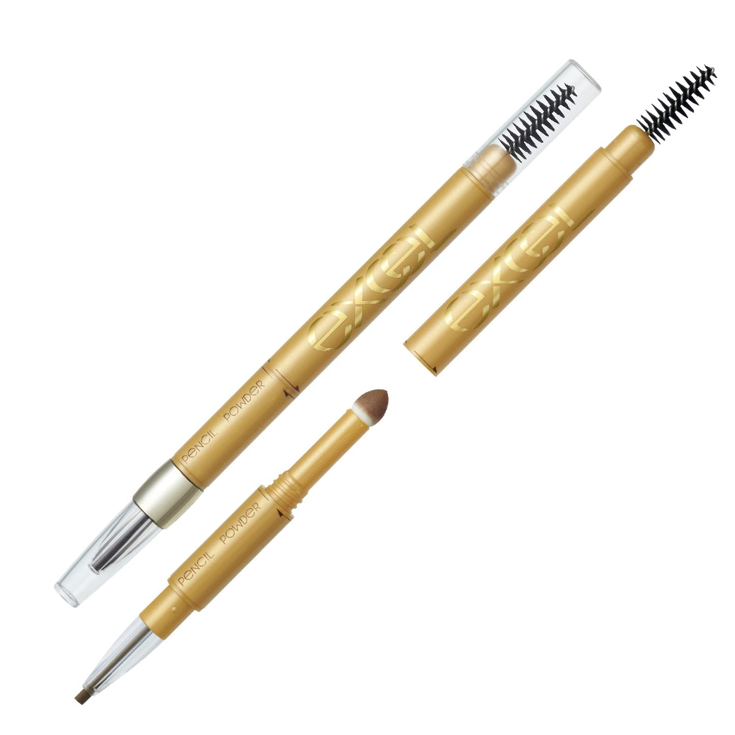 EXCEL Powder & Pencil Eyebrow PD02 Camel Brown