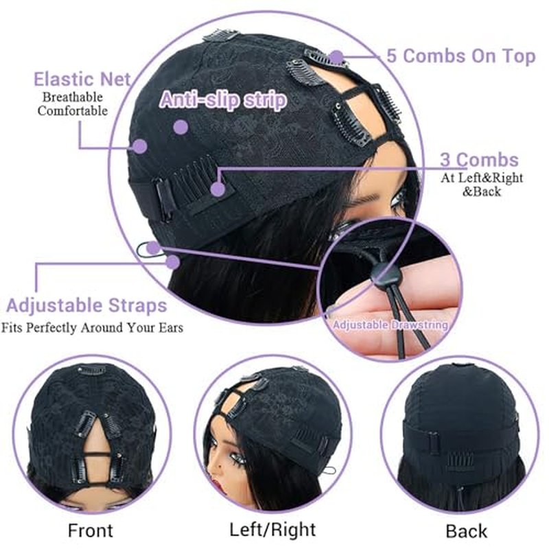 Kinky Curly V Part Wig Human Hair Glueless Clip In 100% Real Human Hair Curly V part Wigs No Glue No Sew In Upgrade U Part Wig For Beginners Friendly 200 Density 18 Inch