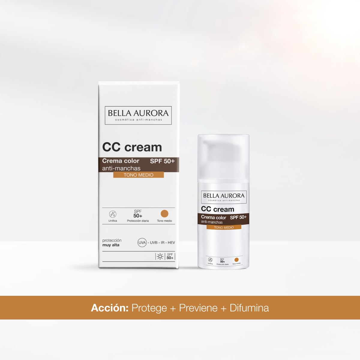 Bella Aurora Cc Cream Medium Shade SPF50 Plus, 30 ml
