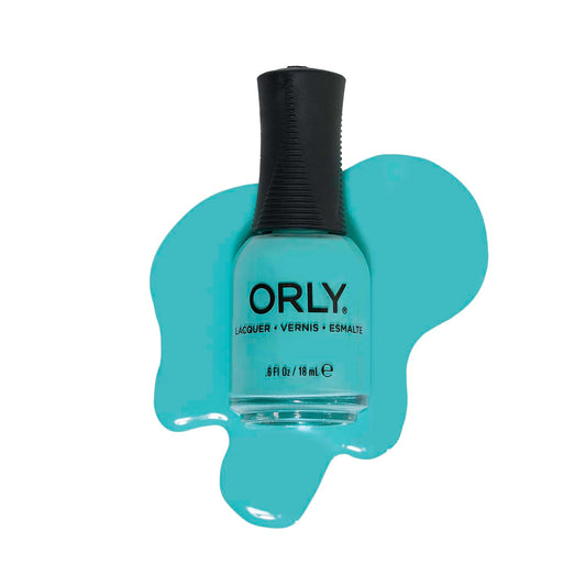Orly Nail Polish Mallrat | Limited Edited 1980s Collection | Bright Aqua | Long-Wearing, Quick Drying & Chip Resistant Formula | Salon-Like Finish | Vegan, Cruelty Free (18ML)