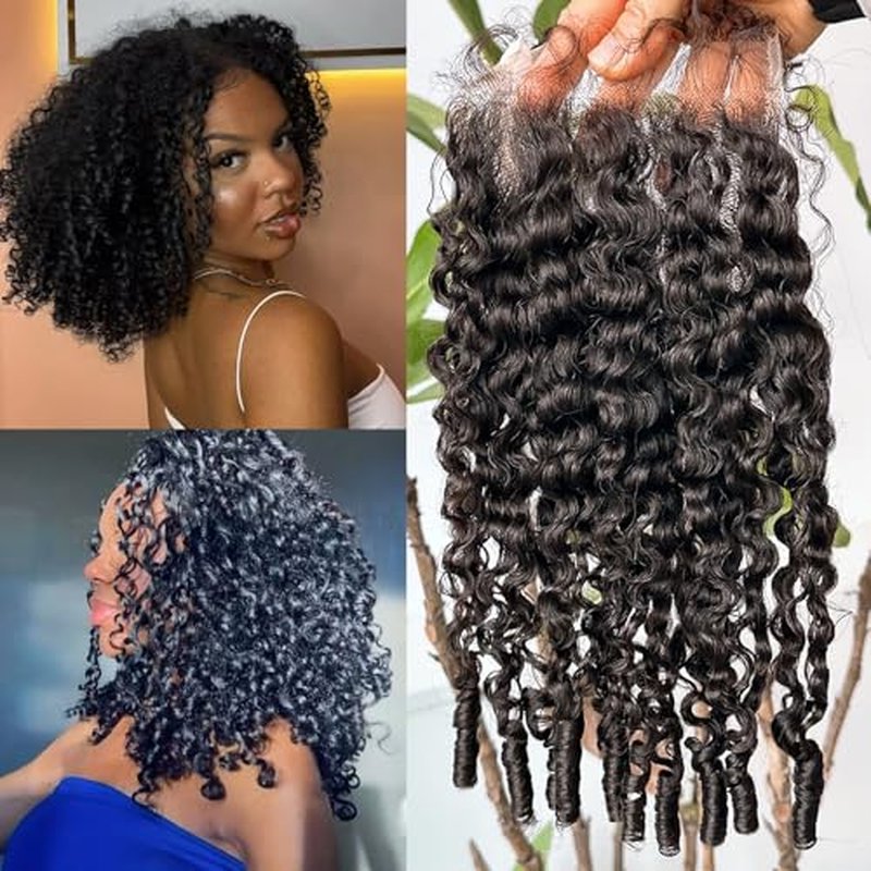 YMS 3C4A Burmese Curly Human Hair Transparent HD Lace Closure 22 Inch Unprocessed Burmese Raw Hair Real Human Hair 16A Natural Color Human Hair 5x5 Lace Closure