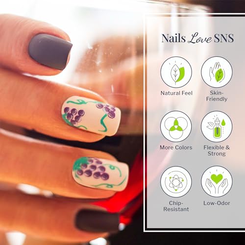 SNS Nail Dip Powder, Gelous Color Dipping Powder - Alexander Valley (Orange, Glitter) - Long-Lasting Dip Nail Color Lasts 14 Days - Low-Odor & No UV Lamp Required - 1oz