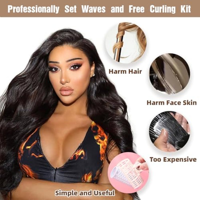 14" 13x4 Glueless Wigs Human Hair Pre Plucked Pre Cut with Baby Hair, 210% Density 12A Brazilian Body Wave Lace Front Wigs Human Hair, Natural Black HD Transparent Wear and Go Wigs for Black Women
