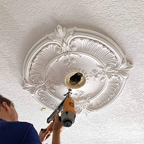 Ekena Millwork CM09BN Benson Ceiling Medallion, 9"OD x 4 1/8"ID x 5/8"P, Primed